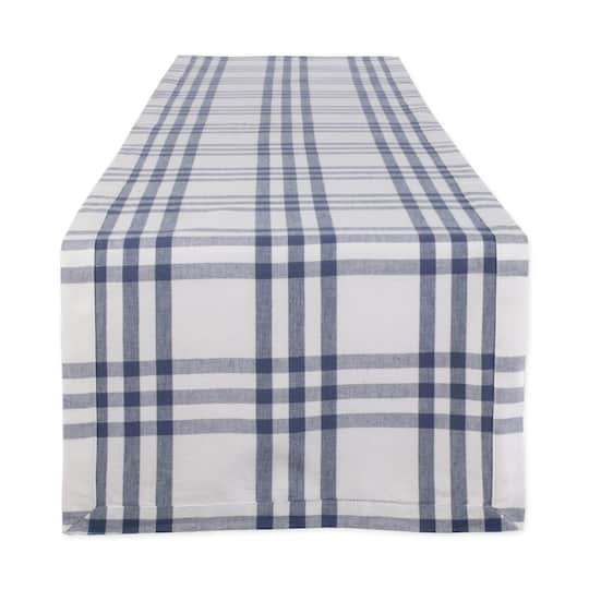 DII® 108" French Blue Farm To Table Check Table Runner